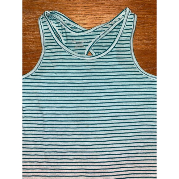 Girls Striped Racerback Tank Top - Size Medium/7/8 - Picture 2 of 5
